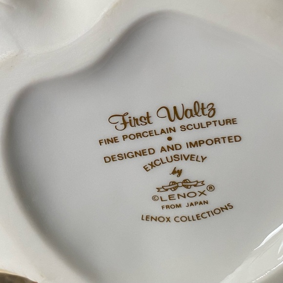 LENOX FIRST WALTZ Lady Collectable Porcelain Sculpture Figurine Vintage Retired - Picture 8 of 15